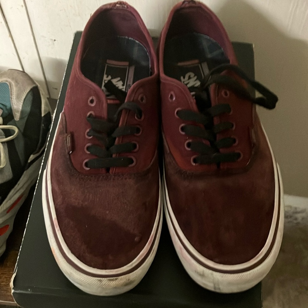Vans Red Sneakers Suede Low-Top